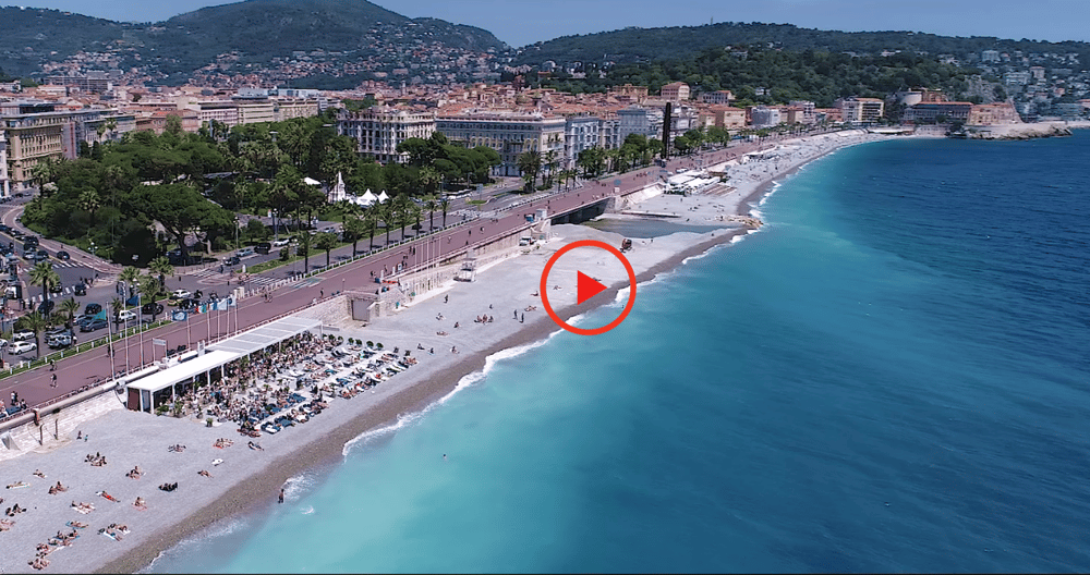 video_with_drone_promotional_hotel_nice_france_luxury_front_of_beach_swimming_pool_bar_cocktail_room